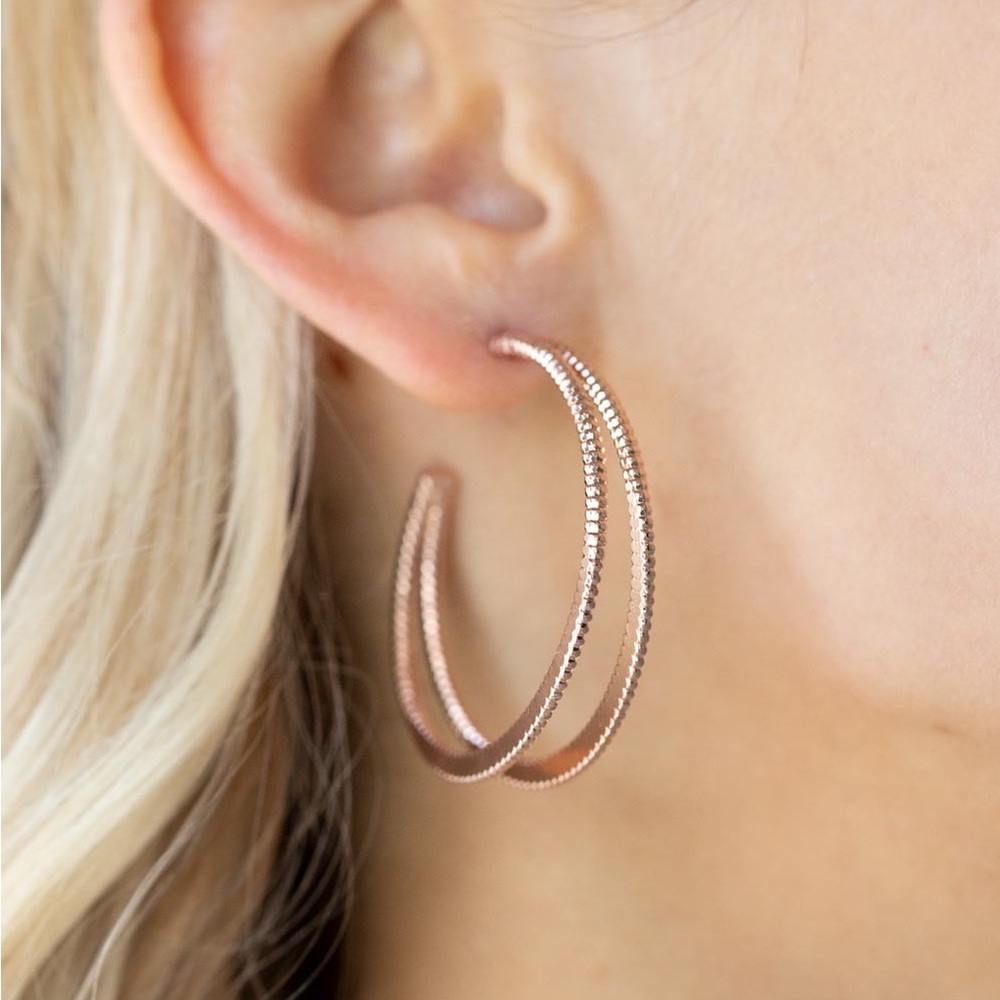 Rose Gold hoops by Paparazzi